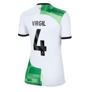 Maillot de foot Liverpool Virgil van Dijk #4 Extérieur Femmes 2023-24 Manches Courte